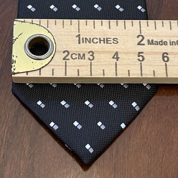 Tossido Black Gray 100% Microfiber Men’s Neck Tie - Picture 4 of 9